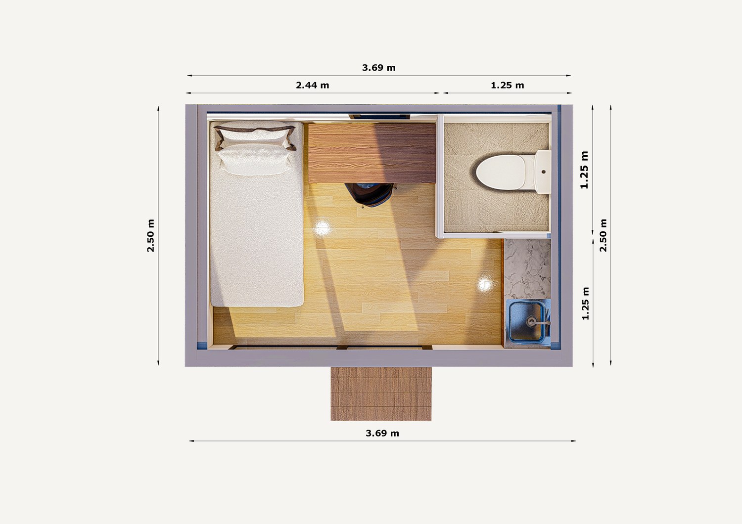 Cabin C floor plan