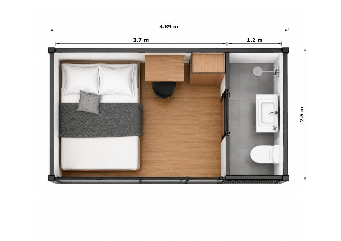Cabin E floor plan