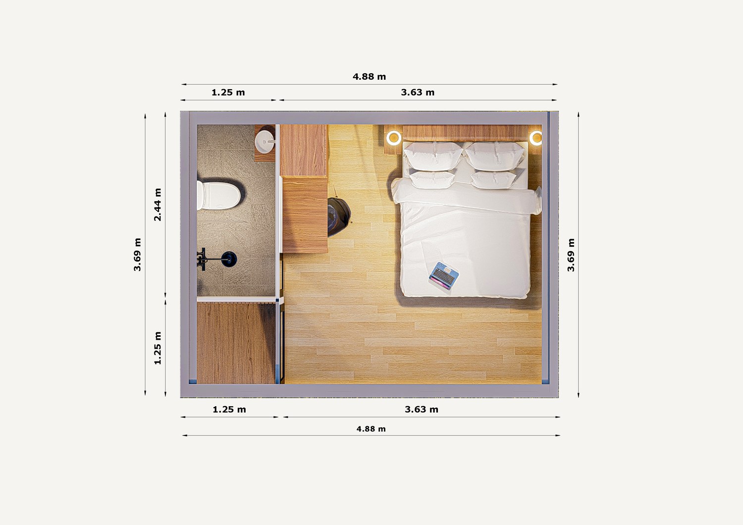 Cabin F floor plan